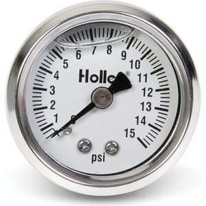 Holley - 26-504 - 0-15 Psi Fuel Press Gaug