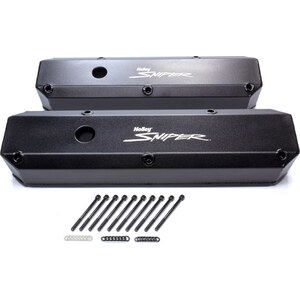 Holley - 890003B - Sniper Fabricated Valve Covers  SBM Tall 64-91
