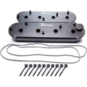 Holley - 890014B - Sniper Fabricated Valve Covers  SGM LS Tall