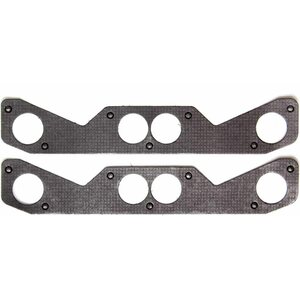 Hedman - 18069 - SBC Header Gaskets  - Husler - Outer - 1.940 in Round Port - Steel Core Laminate - Small Block Chevy