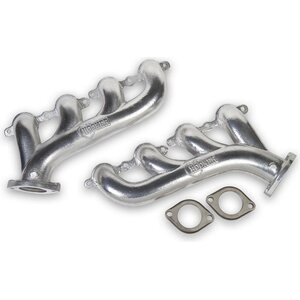 Hooker - 8501-1HKR - GM LS Cast Iron Exhaust Manifolds Silver Finish