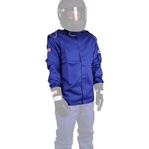 RJS Safety - 200400303 - Jacket Blue Small SFI-1 FR Cotton