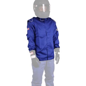 RJS Safety - 200400304 - Jacket Blue Medium SFI-1 FR Cotton