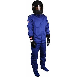 RJS Safety - 200410304 - Pants Blue Medium SFI-1 FR Cotton