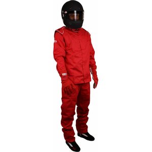 RJS Safety - 200410405 - Pants Red Large SFI-1 FR Cotton