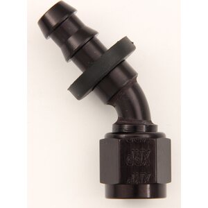 XRP - 234506BB - #6 45 Deg Push-On Hose End Black