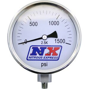 Nitrous Express - 15540 - Nitrous Pressure Gauge 4in Dia High Accuracy