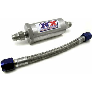 Nitrous Express - 15610 - 6an Pure-Flo Nitrous Filter w/7in S/S Hose