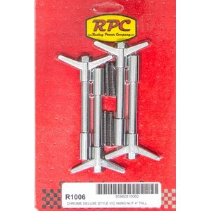 RPC - R1006 - 4in Chrome Wing Nuts 1 1/4-20  4pk