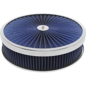 RPC - R2226 - 14in X 3in Super Flow Air Cleaner Chrome/Blue