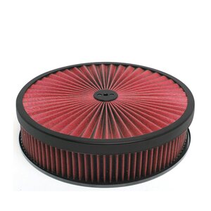 RPC - R2351 - 14inX3in Performance Style Air Cleaner Blk/Red