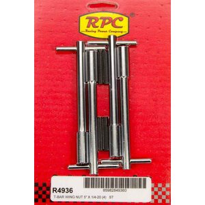 RPC - R4936 - Chrome Wing Nuts 5-3/8 x 1 1/4-20 4pk