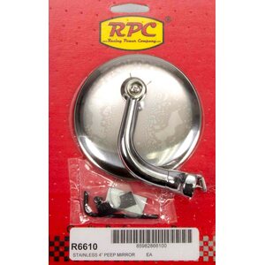 RPC - R6610 - Stainless Peep Mirror w/Short Arm 4in