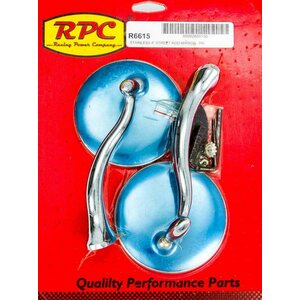 RPC - R6615 - Stainless Retro Street Rod Mirrors