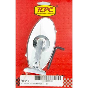 RPC - R6616 - Chrome Steel Oval 5in Interior Mirror