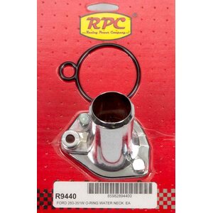 RPC - R9440 - 65-75 SBF Steel Water Neck Chrome