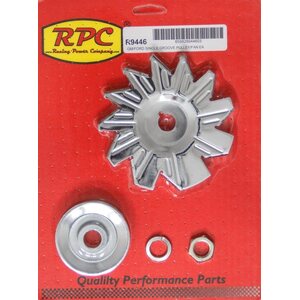 RPC - R9446 - SIngle Groove Alternator Pulley And Fan Chrome
