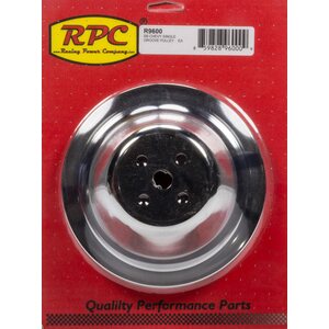 RPC - R9600 - Chrome Steel Water Pump Pulley SBC Short 7.1 Dia