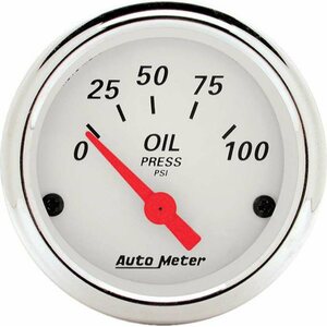 AutoMeter - 1327 - White Oil Pressure 0-100