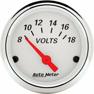 AutoMeter - 1391 - Arctic White Voltmeter