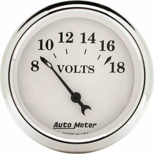 AutoMeter - 1692 - Old Tyme White 2 1/16in Voltmeter 8-18