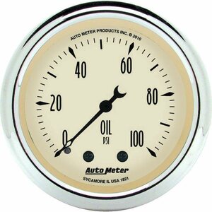 AutoMeter - 1821 - 2-1/16 A/B Oil Pressure Gauge 0-100 PSI