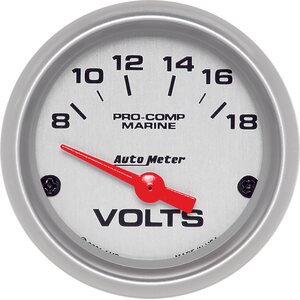 AutoMeter - 200756-33 - 2-1/16 Ultra Lite Marine Voltmeter 8-18 Volts