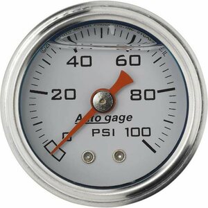 AutoMeter - 2177 - 1-1/2in Pressure Gauge 0-100psi- White