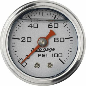AutoMeter - 2180 - 1-1/2in Pressure Gauge - 0-100psi - Silver Face