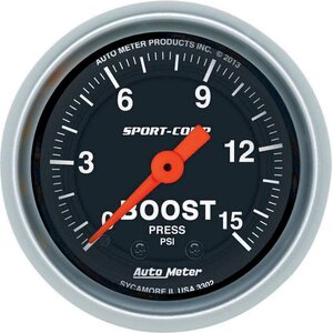 AutoMeter - 3302 - 2-1/16 S/C  Boost  Gauge 0-15 PSI