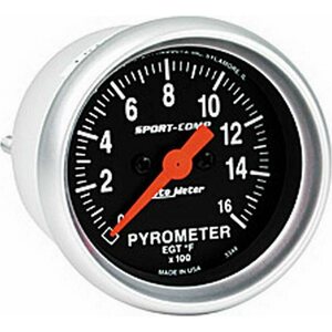 AutoMeter - 3344 - 2-1/16in S/C EGT Pyrometer 0-1600