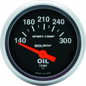 AutoMeter - 3348 - 2-1/16in S/C Oil Temp. Gauge 140-300