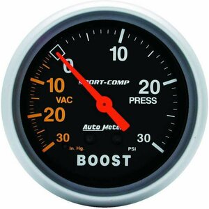 AutoMeter - 3403 - Boost 30 in/30 psi