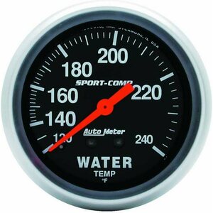 AutoMeter - 3433 - 120-240 Water Temp Gauge