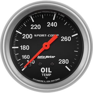 AutoMeter - 3441 - 140-280 Oil Temp Gauge