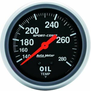 AutoMeter - 3443 - 140-280 Oil Temp Gauge
