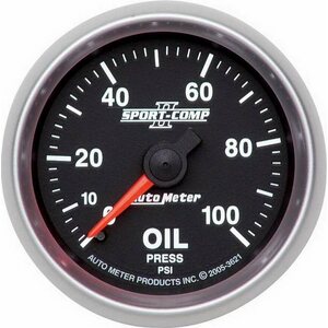 AutoMeter - 3621 - 2-1/16in S/C II Oil Pressure Gauge 0-100psi