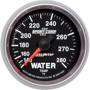 AutoMeter - 3631 - 2-1/16in S/C II Water Temp. Gauge 140-280