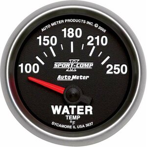 AutoMeter - 3637 - 2-1/16in S/C II Water Temp. Gauge 100-250