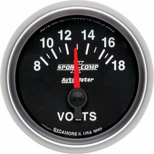 AutoMeter - 3692 - 2-1/16in S/C II Voltmeter 8-18