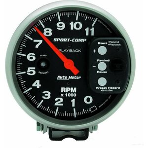 AutoMeter - 3967 - 5in S/C 11000 RPM Playback Tach