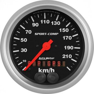 AutoMeter - 3982-M - Speedometer 3-3/8in 225KM/H Sport-Comp
