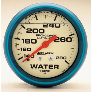 AutoMeter - 4231 - 2-5/8 Ultra-Nite Water Temp Gauge 140-280