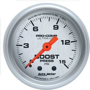AutoMeter - 4302 - 2-1/16 U/L Boost Gauge 0-15psi