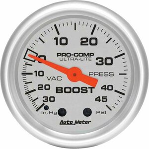 AutoMeter - 4308 - 2-1/16in U/L Boost/Vac Gauge 30/45