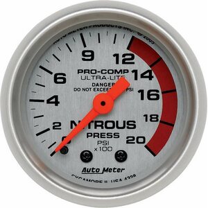 AutoMeter - 4328 - 2-1/16in U/L NOS Pressure Gauge 0-2000psi