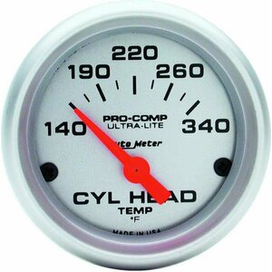 AutoMeter - 4336 - 2-1/16in U/L Cyl. Head Temp Gauge - 140-340