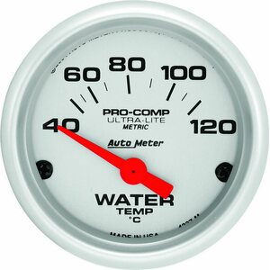 AutoMeter - 4337-M - 2-1/16 U/L Water Temp Gauge - Metric 40-120C