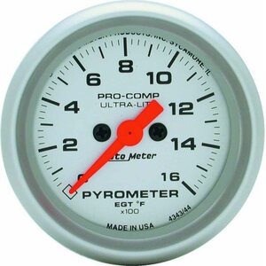 AutoMeter - 4344 - 2-1/16in U/L EGT Pyrometer Kit 0-1600