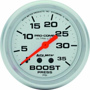 AutoMeter - 4404 - 2-5/8in Ultra-Lite 0-35 Boost Gauge